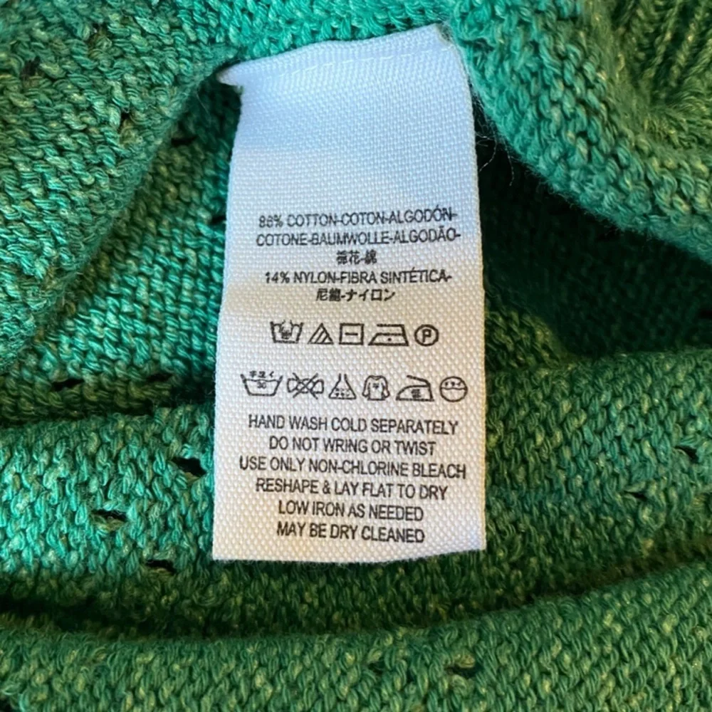 Free People Sand Castle Green Cropped Sweater Top